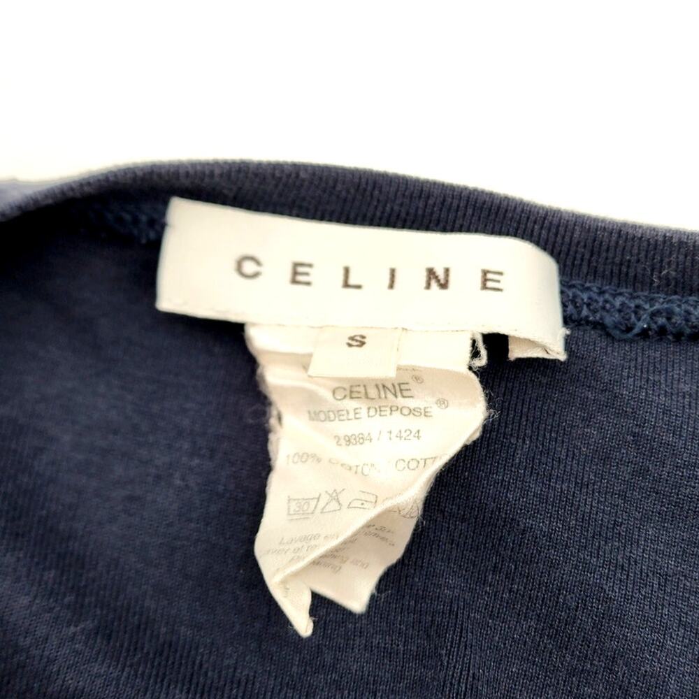 Céline navy blue Macadam Cotton Tee Size Small - Picture 14 of 15